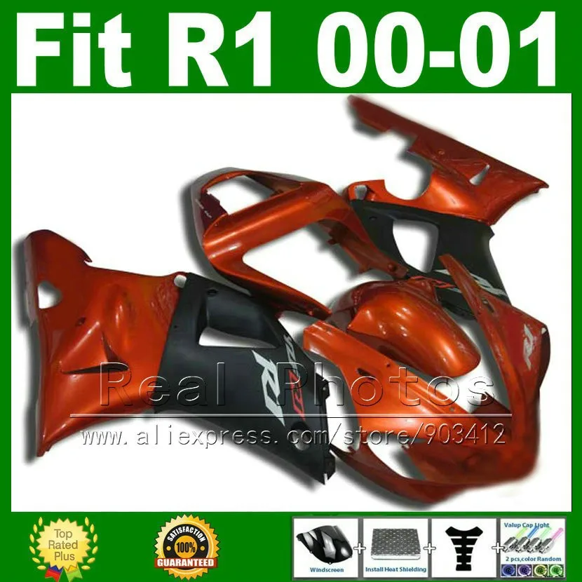 Yellow white Fairings fits YAMAHA YZF R1 2000 2001 body kits YZFR1 00 01 YZF1000 bodywork fairing kit parts U7X1 7 gifts