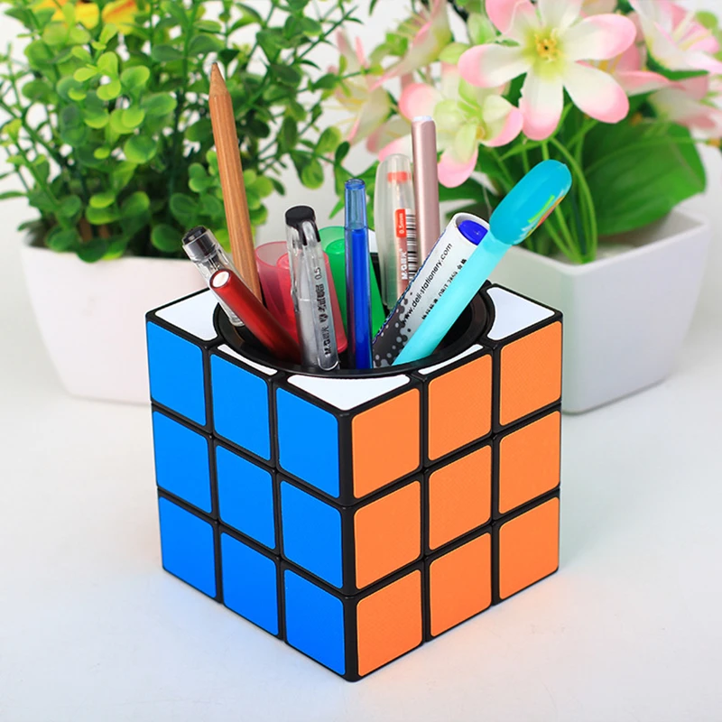 9.5CM Pen Holder Case Piggy Bank 3x3x3 Magic Cube Twist Puzzle Office Decoration Gifts Toys for Kids Adults 9.5CM