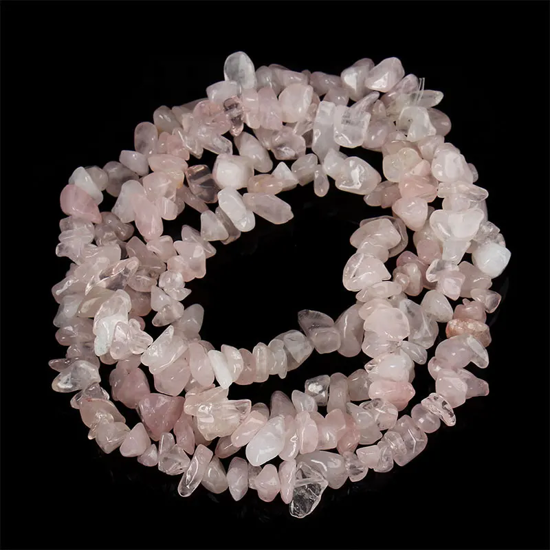 3-5x6-8mm Pink Rose Quartzs Beads Natural Freeform Chips Stone Beads For Jewelry Making Beads Bracelet 32\'\' DIY Beads Trinket