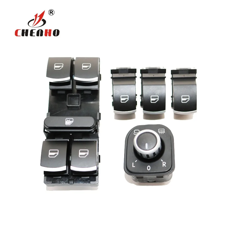 6PCS Window Mirror Headlight Switch for V-W J-etta 6 Golf G-TI 5 6 Tiguan Passat B6 CC 5ND959857 5ND941431B 5ND 941 431 B