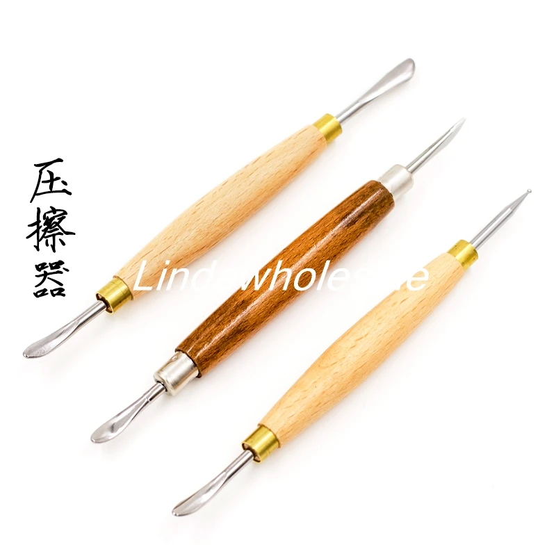 Handmade leather tools Japan craft leather pressure wipers DIY manual scribing tool (double head) 28155