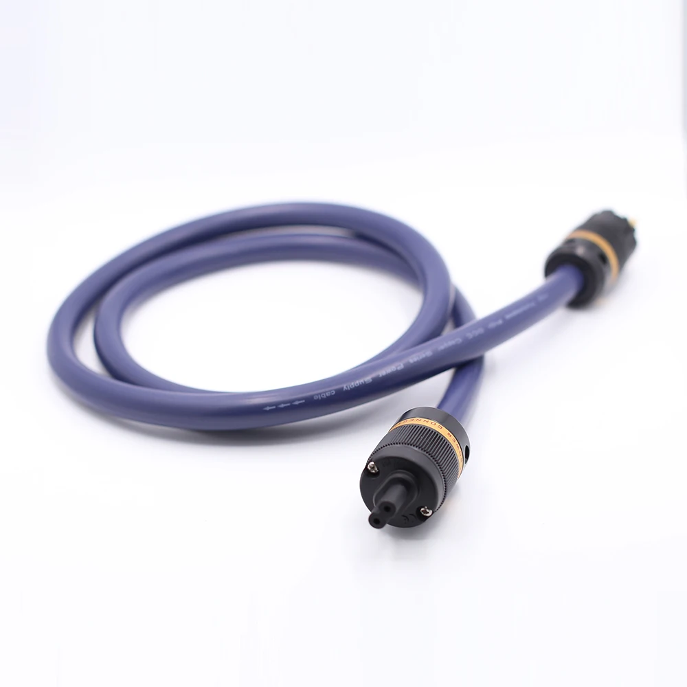 1piece P101 6N OCC AC power cable with VIBORG EU pure copper Gold Plated VF508G Power connectors