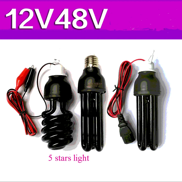 DC 12V Ultraviolet Lamp UV Light Bulb 15/20/30/40W Blacklight Energy Saving Germicidal Lamp Trap Light