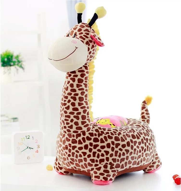 

brown giraffe plush sofa tatami toy, children's sofa floor seat cushion large 60x45cm birthday gift 0295