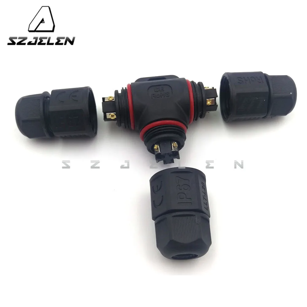 

LLT L20, 4 Pin T-Type Waterproof Connector ,IP67, LED Outdoor Connector,Current Rating 20A,Power Cable Connector