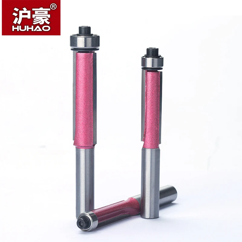 HUHAO Industrial Grade Cutter Bearing Flush Trim Router Bit Trimming CNC Cutter Woodworking Milling Bits