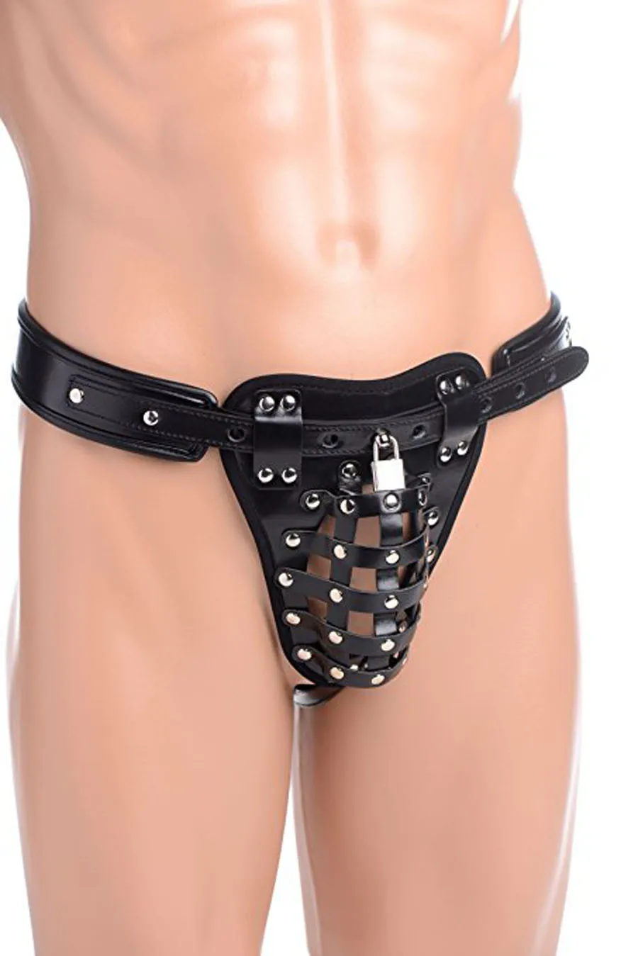 Erection Assist Leather Cock Ring Harness Thong,Thong-style Male Chastity Belt,Sexy Underwear,Adult Sex Toys For Men