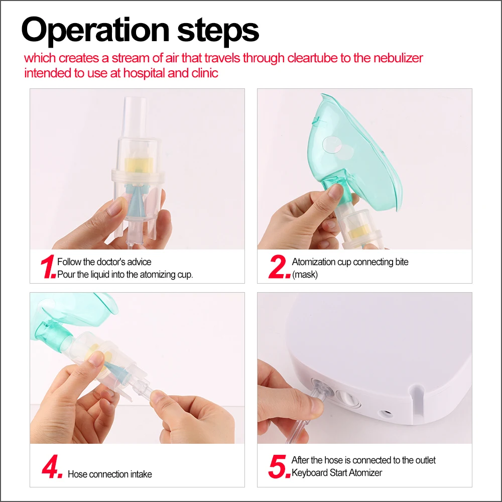 RZ Nebulizer Home Care Children Adult Asthma Inhaler Respirator Humidifier Rechargeable Automizer Inhale Ultrasonic Nebulizer