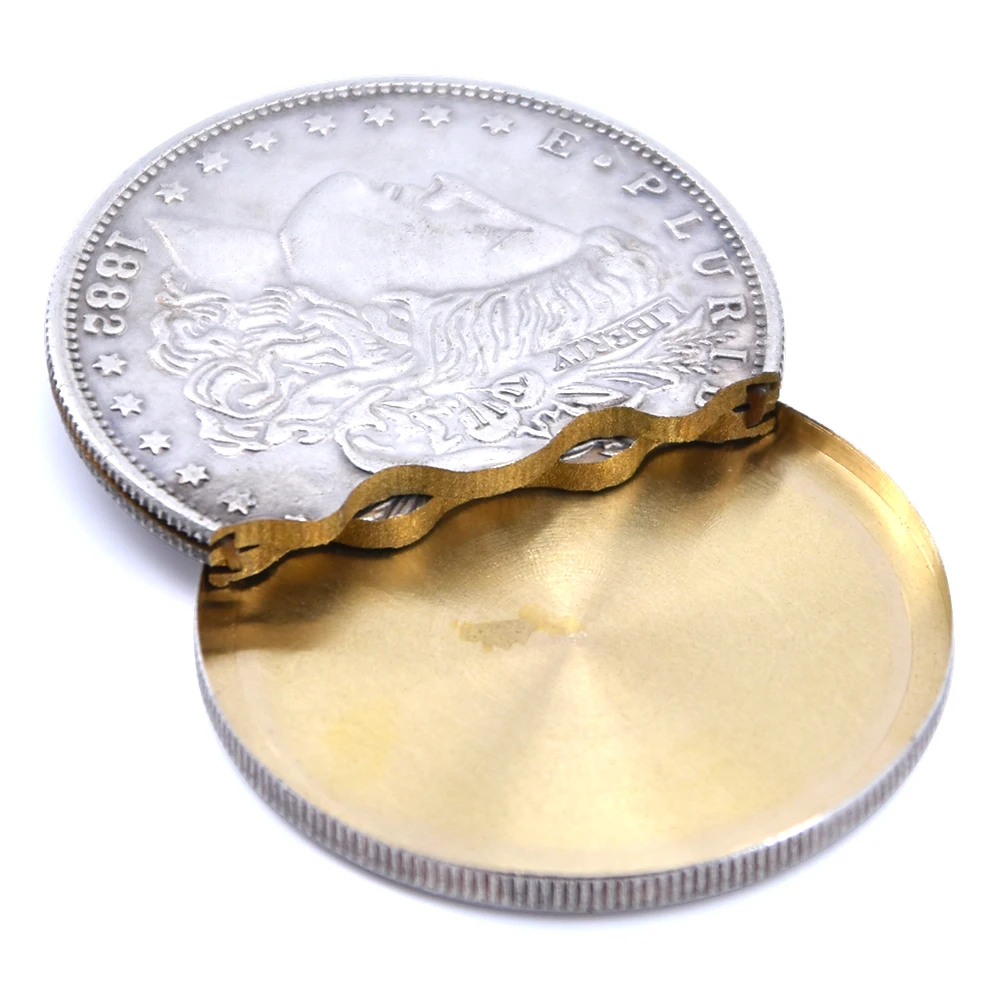 Supper Copper Flipper Coin Butterfly Morgan Dollar Coins Magic Accessories Professional Magic Tricks Magicians Props Gimmick