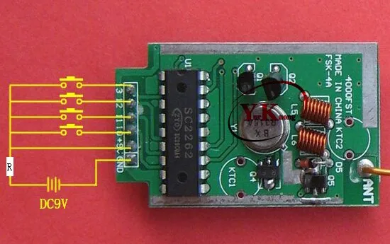 300-4000m Long Distance Transmitter Module 4 CH Key Remote Control PCB + DC 5V 4CH Receiver Module TTL 433 Strong Anti-interence