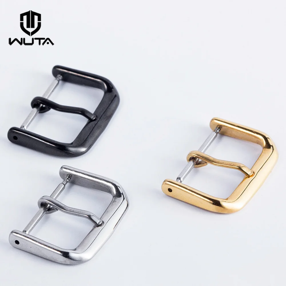 WUTA Hight Quality 1PCS Stainless Steel Watch Pin Buckle Solid Metal Watch Strap Clasp DIY Leather Hardware Craft Accessories