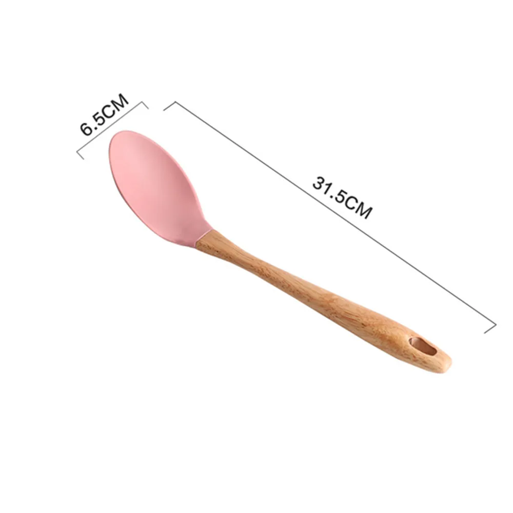 Pink Green Silicone Turners Cream Butter Cake Spatula Mixing Batter Scraper Noodle Soup Shovel Turner Baking Tool Kitchen 1PCS