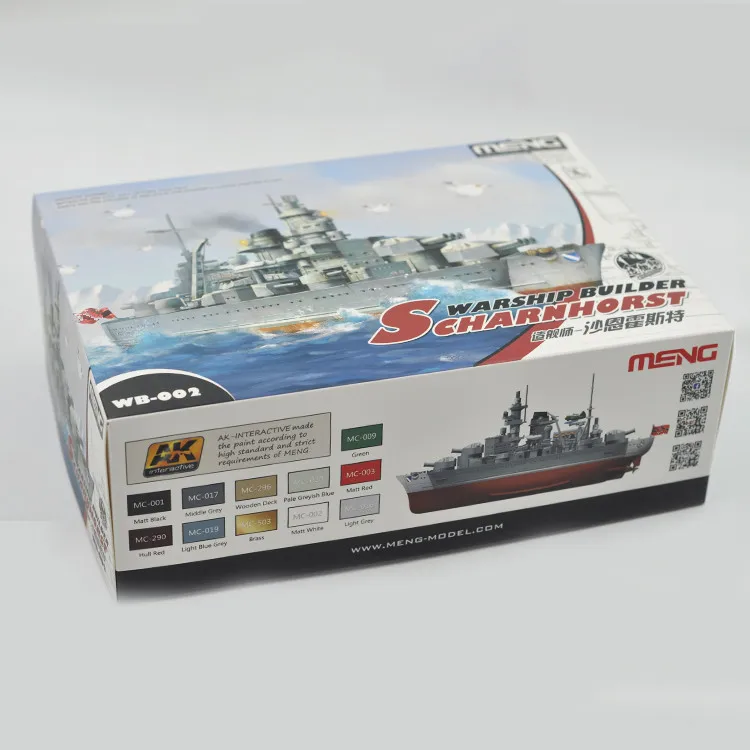 Meng WB-002 Warship Builder Scharnhorst Q Edition Plastic Assembly Model Kit Cute & Wooden Deck