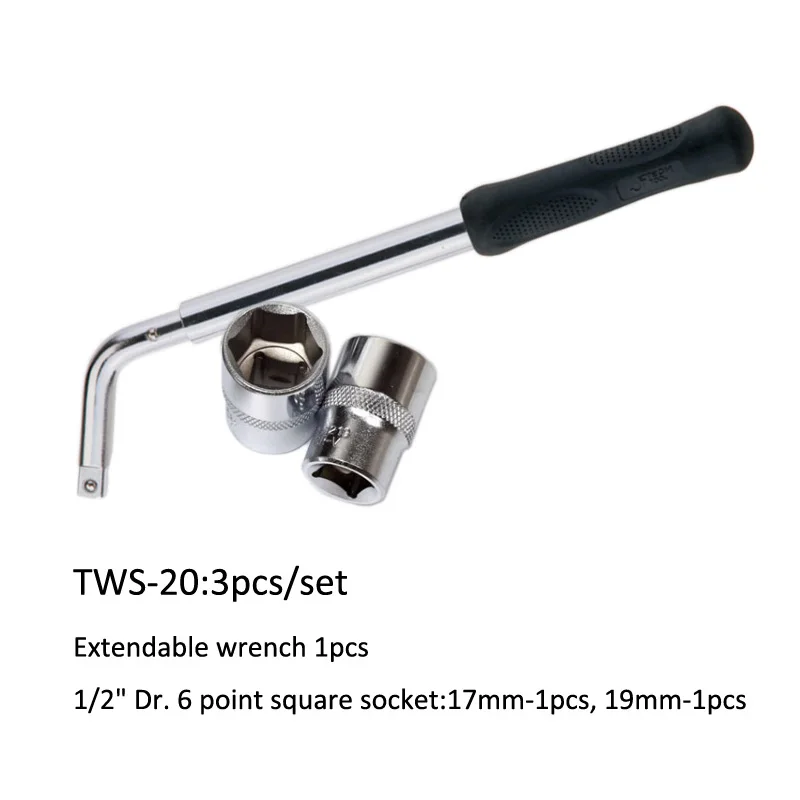 Telescopic Auto Wheel Removal Wrench Lug Wrench Telescoping Power Wrench With Two Standard Sockets 17,19,21,23MM DAL019