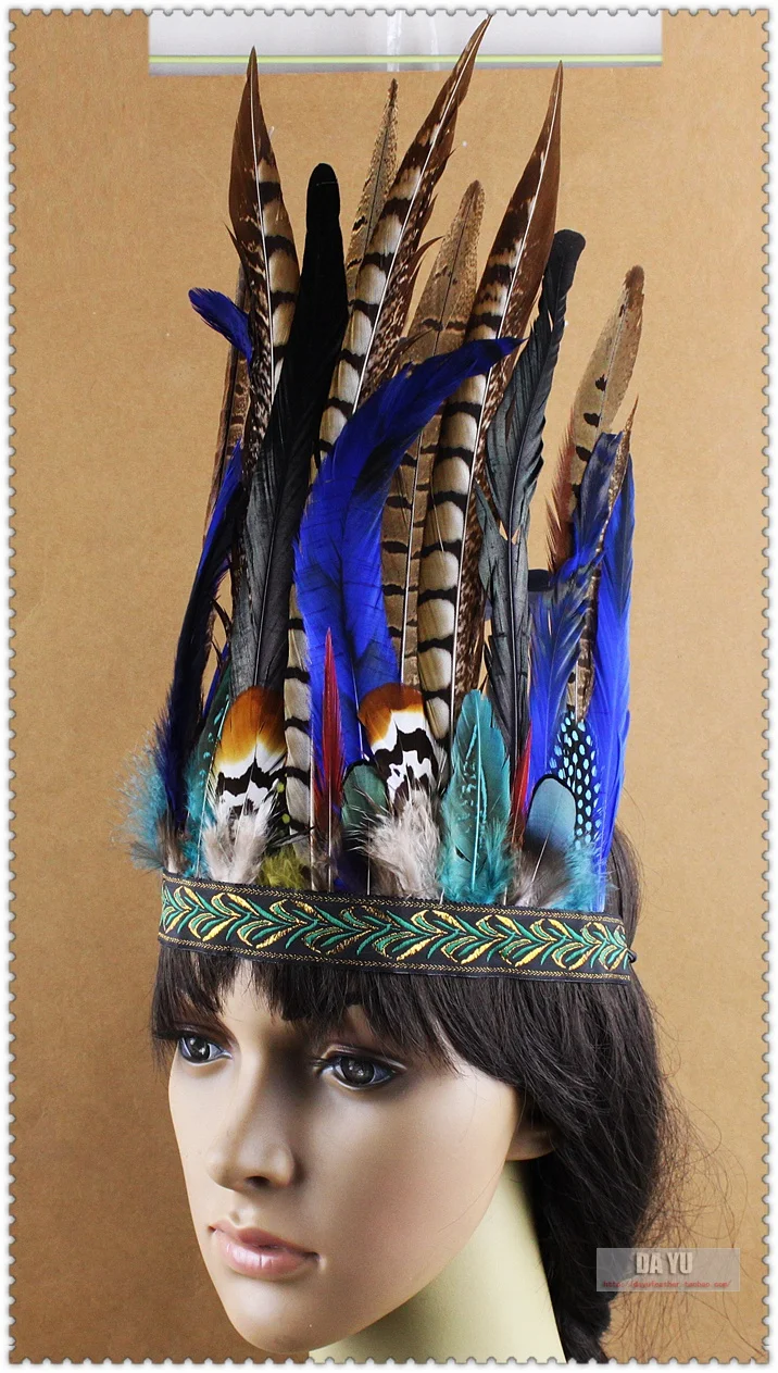 

Hair Band Peacock Feather Headdress Hair Headpieces Headband for Adults Halloween Carnival Party Fashion Accessories