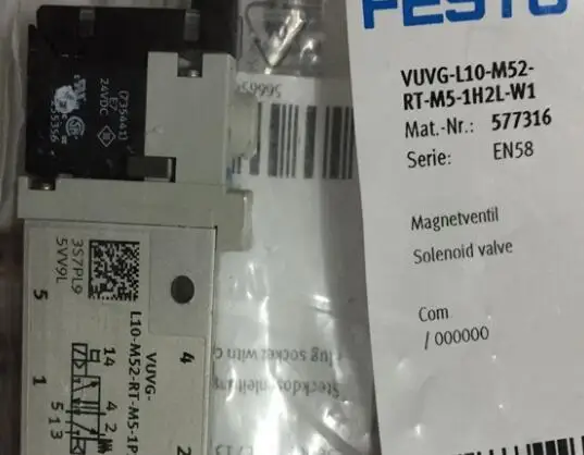 Brand new original authentic VUVG-L10-M52-RT-M5-1H2L-W1 577316
