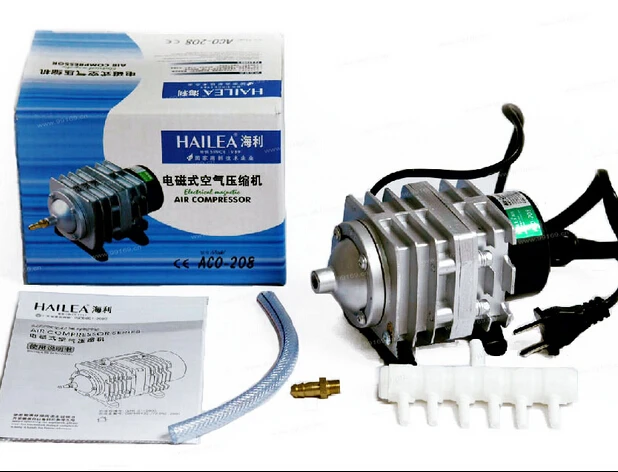 

Free shipping 45L/min 25W Hailea ACO-208 Electromagnetic Air Compressor,aquarium air pump,aquarium oxygen