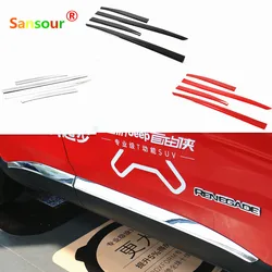 Sansour For Jeep Renegade 2015-2021 High Quality ABS Body Side Moldings Side Door Decoration Car Accessories Styling 4pcs