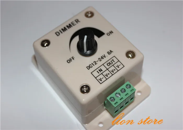 High Quality  Manual 12V 8A 96W  LED Strip Light lamps Switch Dimmer Brightness Controller High Quanlity Wholesale