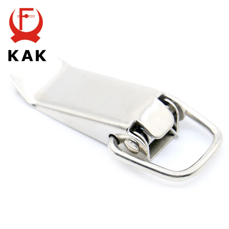 4PC KAK-J105 Cabinet Box Locks Spring Loaded Latch Catch Toggle 27*63 Iron Hasps For Sliding Door Window Furniture Hardware