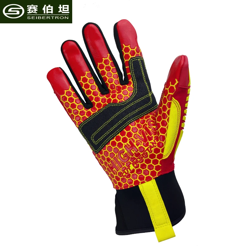 New Seibertron Men Red Color Gloves Anti-skid Anti-cut Impact Resistance Unique Design Mountaineer Outdoor Cycling Gloves