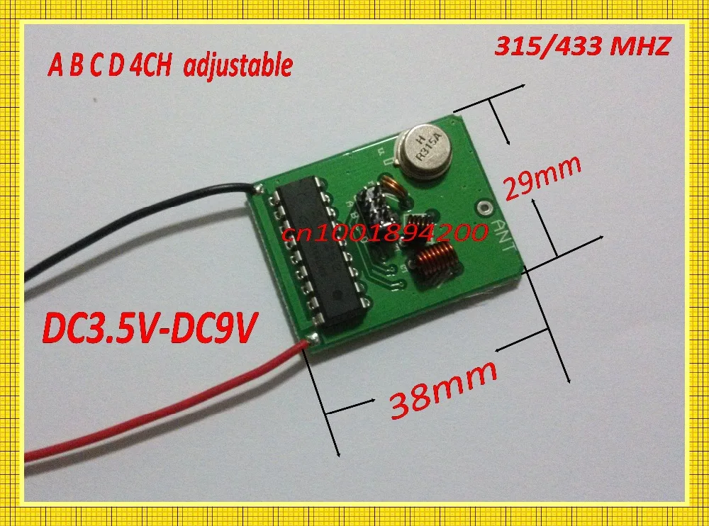 Long Range Remote Control Transmitter PCB No Case NO Button Remote Module 3000m Far Distance 315/433 TX Transmitter 1CH 4CH