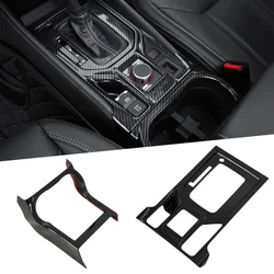 For Subaru Forester SK 2018 2019 Decorate Carbon Fiber Style Gear Shift Panel Center Console Cover Trim Water Cup Holder Cover