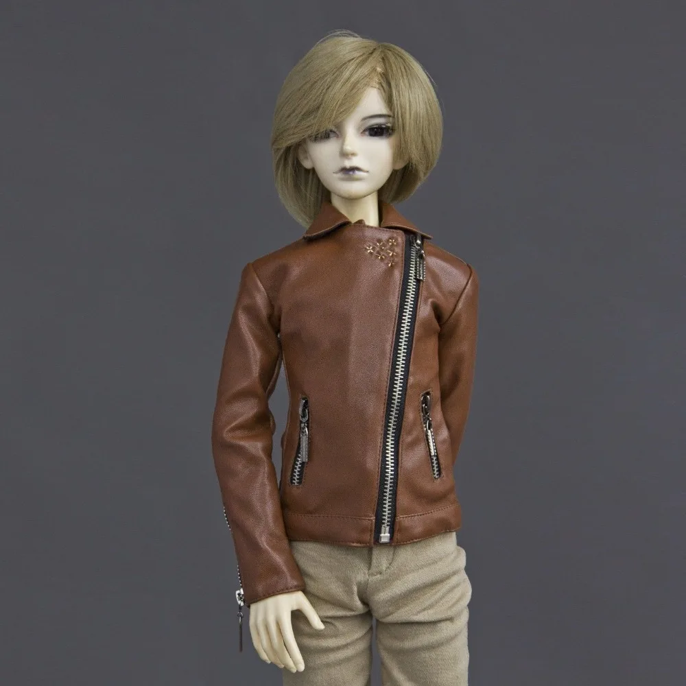 [wamami] 770# Brown Leather Jacket Coat Outfit MSD DZ 1/4 BJD Dollfie