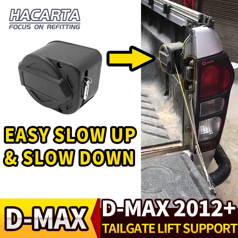 

FOR D-MAX 2012+ TAILGATE LIFT SUPPORT EASY Rear gate SLOW UP AND SLOW DOWN Strut Stainless Steel Gas for dmax accessories