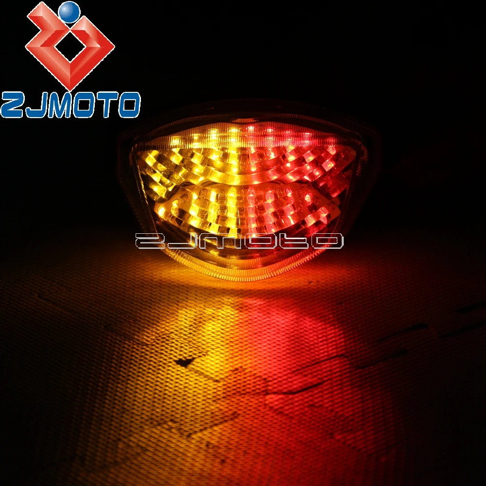 Motocicleta led integrado luz da cauda sinais de volta para suzuki GSX-R1000 gsx r1000 2005-2006 clear stop luz traseira lanterna traseira