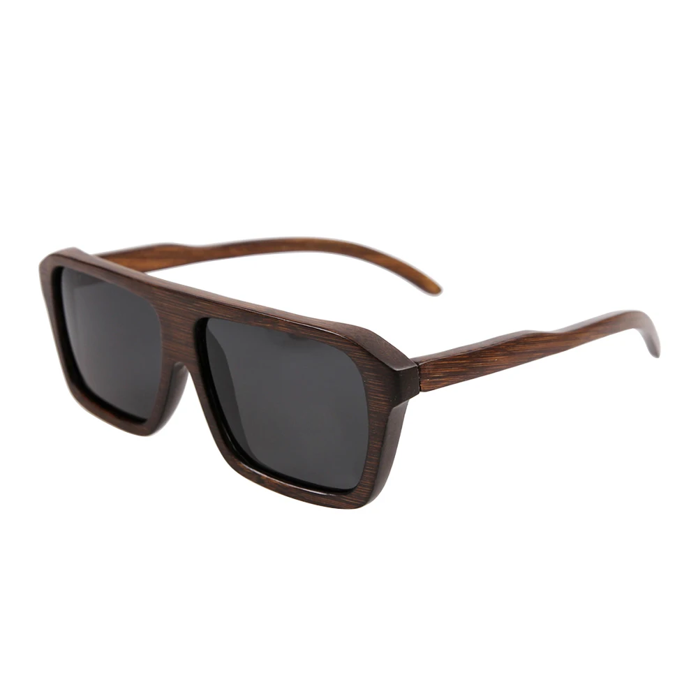 BerWer 2023 Polarized Sunglasses Wooden Bamboo Women Men Handmade Colored Brown Sunglass