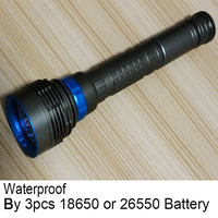 LED Diving flashlight 7 x XM-L2 14000LM Flashlight linternas Underwater Waterproof Lamp Torch by 3 18650 or 26650 battery