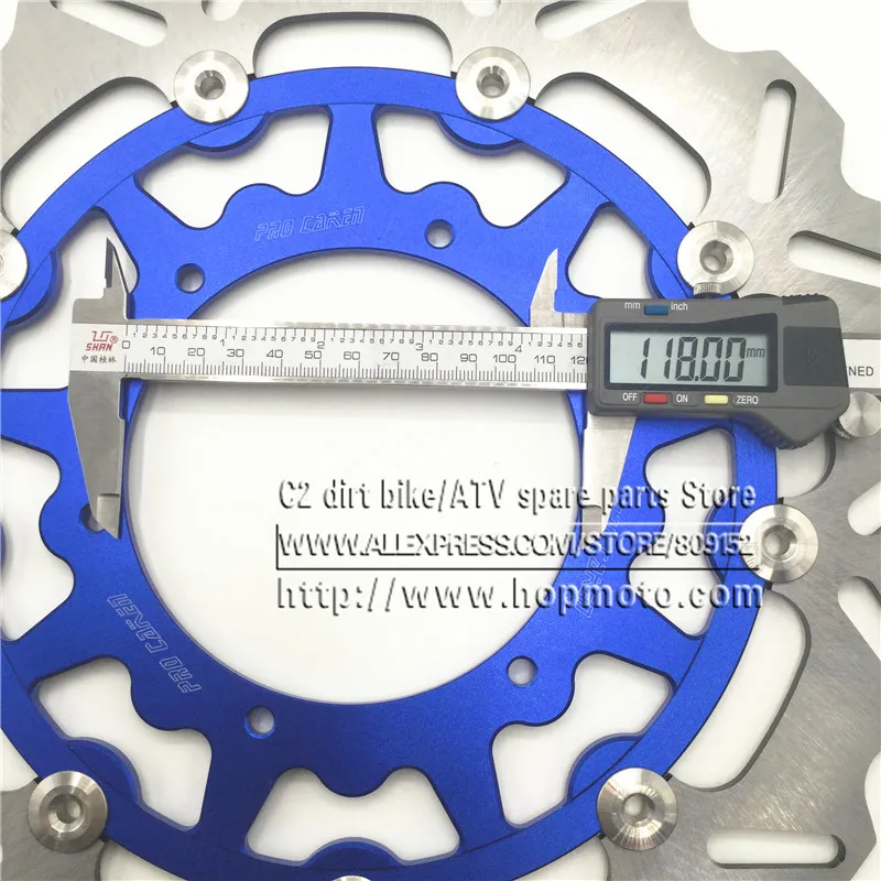 320MM Oversize Front Floating Brake Disc Rotor YZF WRF YZ250 YZ250F YZ400F YZ450F WR250 WR250F WR400F WR450F Supermoto