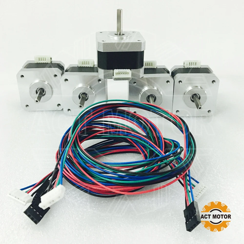 

Free Ship From Germany! ACT 5PCS Nema17 Stepper Motor 17HS3404L23P1-X1 2Phase 2800g-cm 0.4A 4-Lead CE ROSH ISO 3D Printer Robot