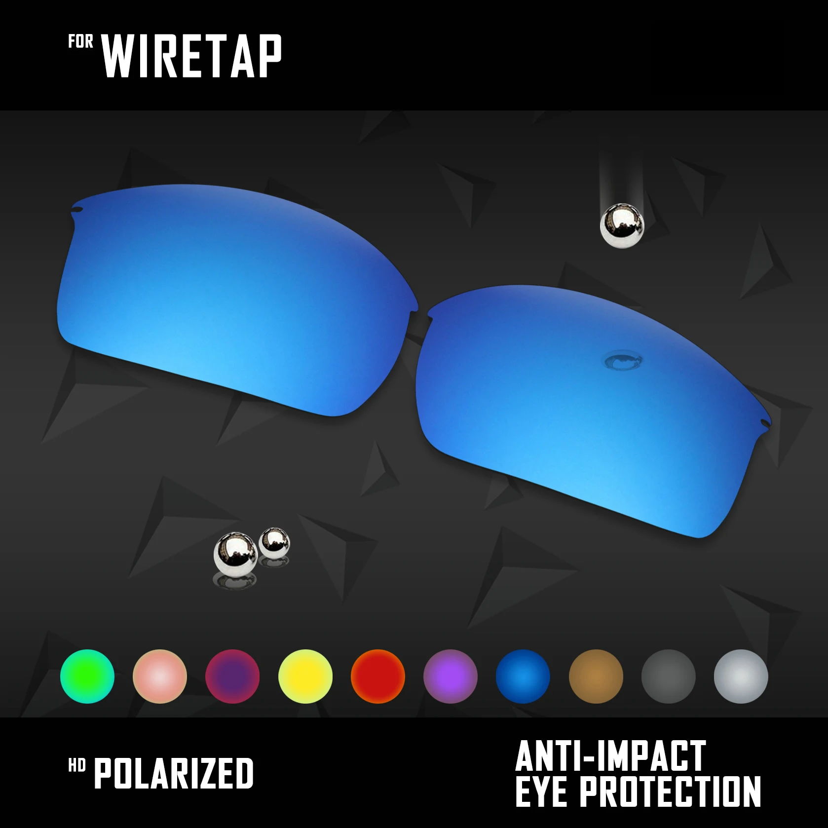 OOWLIT Lenses Replacements For Oakley WireTap Sunglasses Polarized - Multi Colors