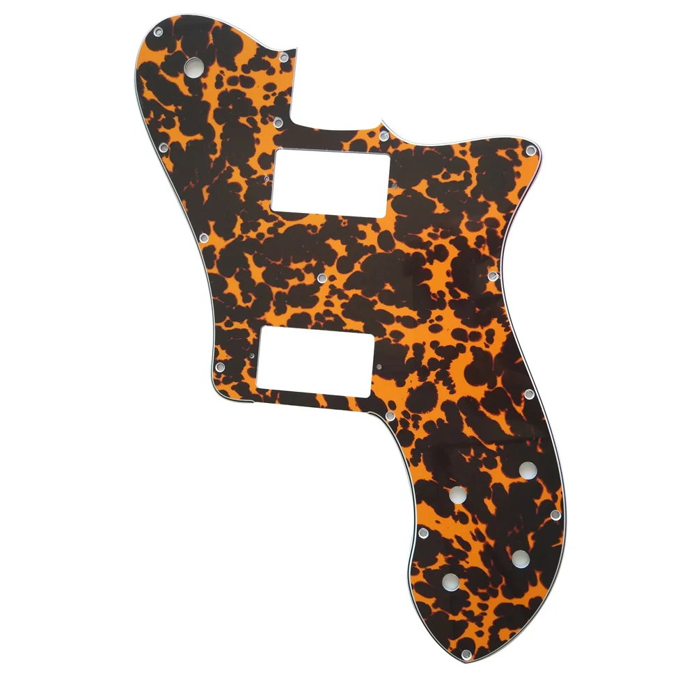 Pleroo Custom Guitar pickgaurd - For 72 Tele Deluxe Reissue Guitar Pickguard With PAF Humbucker  ,  4 Ply Leopard Print