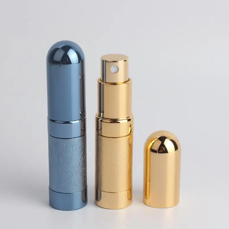 6ML Refillable Aluminum Spray Perfume Bottle Empty Glass Fragrance Bottle Metal Perfume Atomizer LX1327