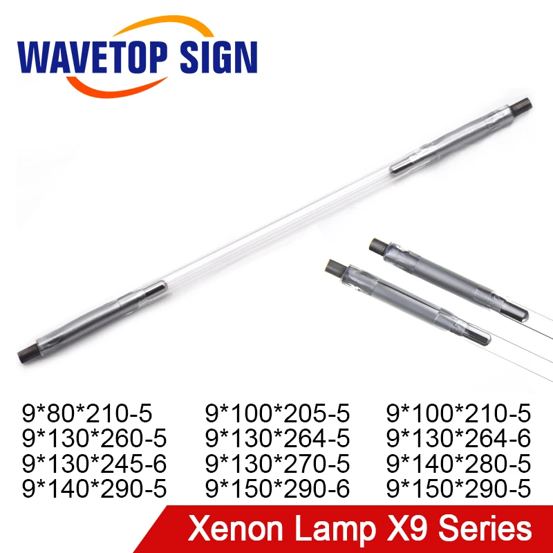 

WaveTopSign Laser Xenon Lamp X9 Series Short Arc Lamp Q-switch Nd Flash Pulsed Light For YAG Fiber Welding Cutting