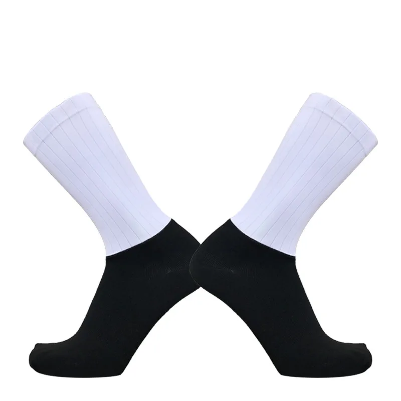 Rutschfeste Silikon-Sommer-Aero-Socken Whiteline Radsocken Herren Fahrrad Sport Laufsocken Calcetines Ciclismo