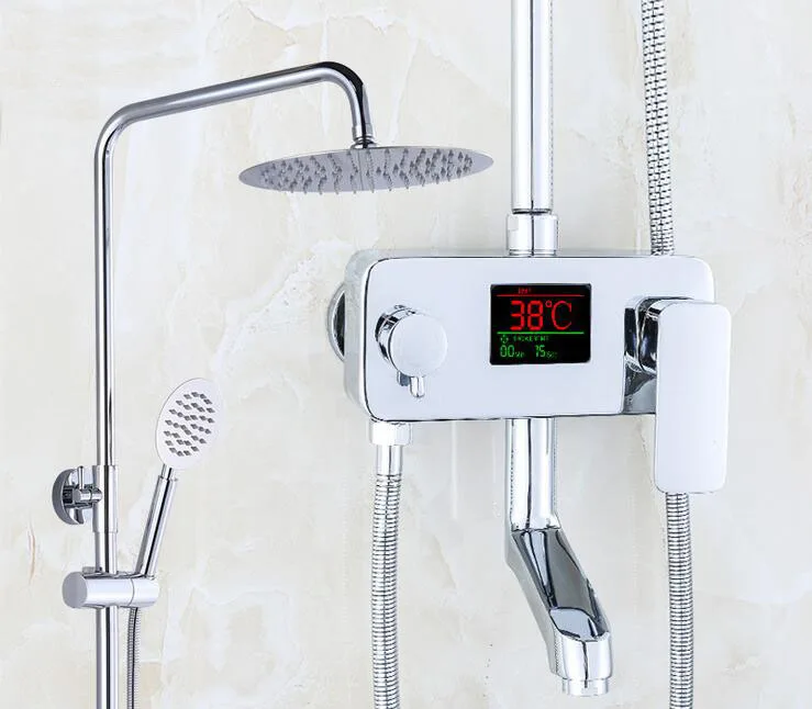 

Temperature sensitive shower faucet, Thermostatic shower faucet shower head set,Bathroom shower faucet thermostatic mixing valve