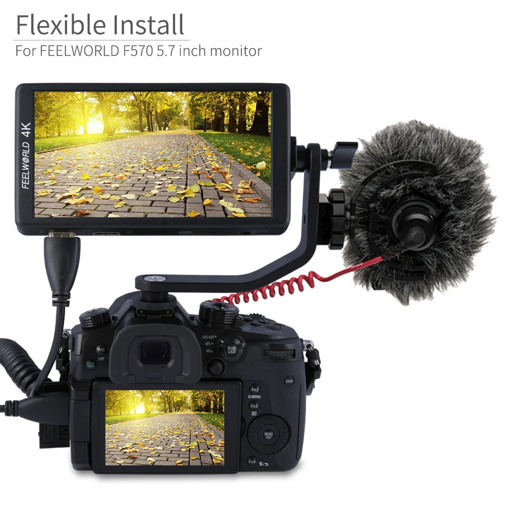 Tilt Arm für FEELWORLD F570 5,7 Zoll 4K HDMI Auf Kamera Feld Monitor Montieren auf DSLR Stabilisator Gimbal Kran rig