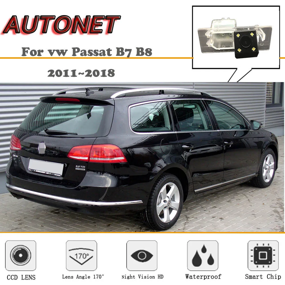 AUTONET Rear View camera For vw Passat Variat B7 Alltrack B8 2011~2018/CCD/Night Vision/Reverse Camera/license plate camera