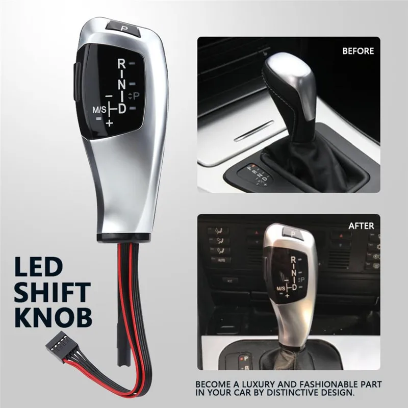 Xenplus Car Electronic Automatic Gear Shift Knob LHD With LED Indicator For BM E39 4D 5D  E46 E63 E90 E83