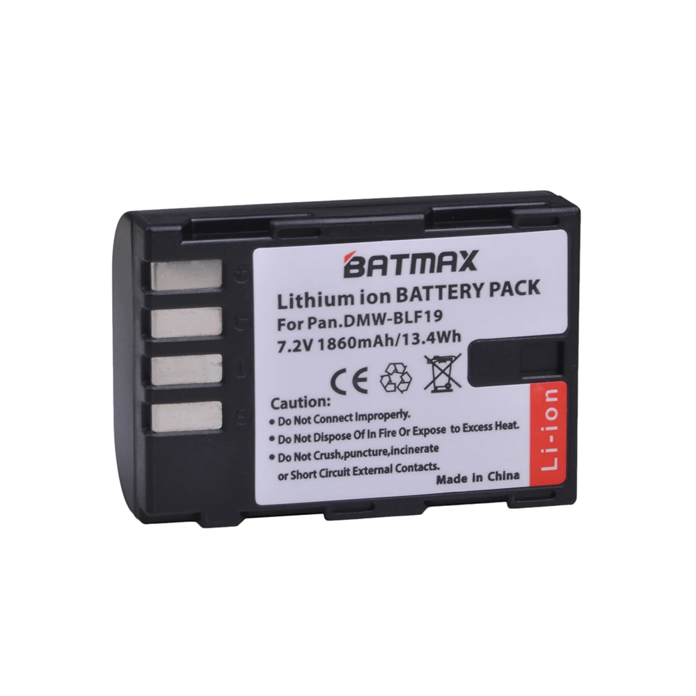 Batmax 1PC DMW-BLF19 DMW BLF19 BLF19 BLF19E BLF19e DMW-BLF19PP Camera Battery for Panasonic Lumix GH3 GH4 GH5