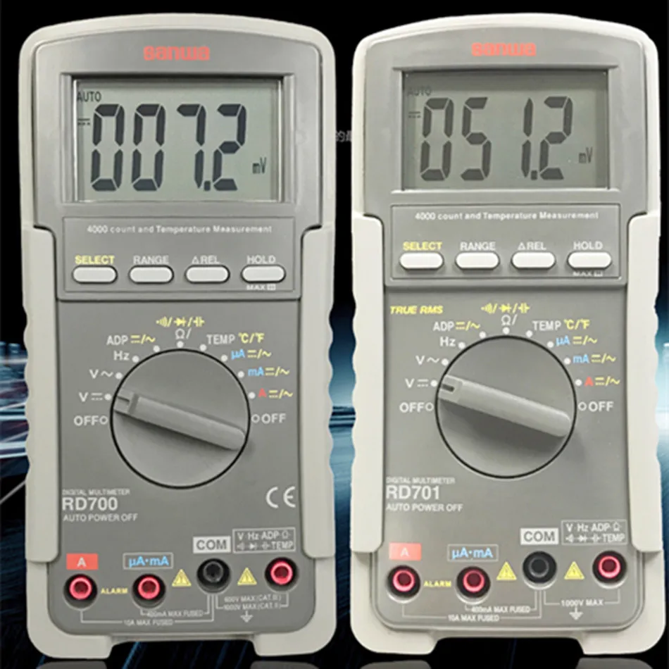 RD700 Digital Multimeters Multifunctional Display 4000 Capacitance Measurement Improper Test Max Recording ADP Function