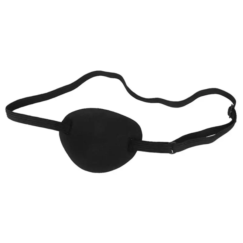 Unisex Black Single Eye Patch Washable Adjustable Concave Eyepatch One Eye повязка на глаз Halloween Party Pirate Cosplay Props