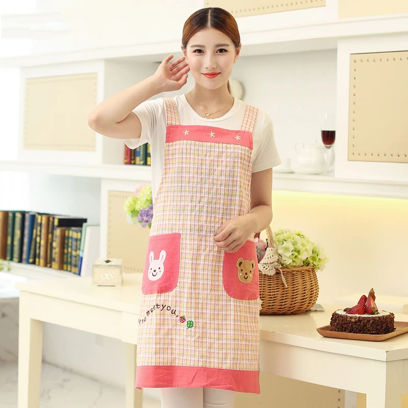 Cotton Apron Home Manicure Shop Restaurant Kitchen Apron Adult Kindergarten Overalls woman