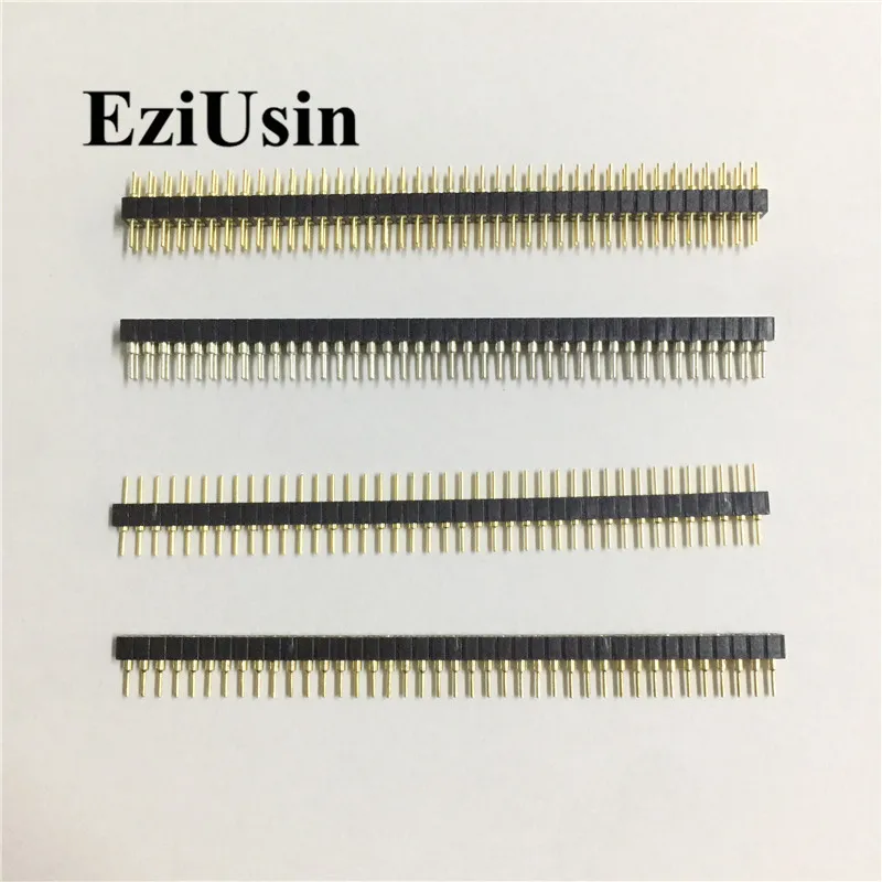 

Pitch 2.54mm 1 * 40 Pin 2 * 40P Round Male Female Single / Double Row Pin Header socket Strip PCB Connector For arduino