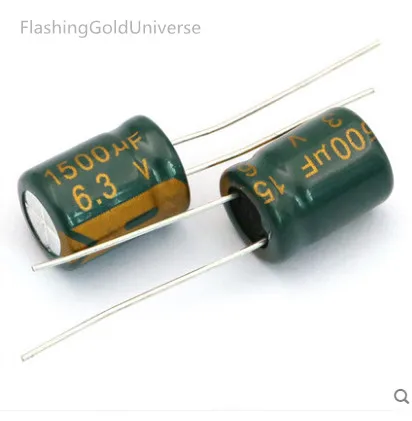 

6.3V 1500UF 1500UF 6.3V Electrolytic capacitor Size: 10*13 best quality New origina