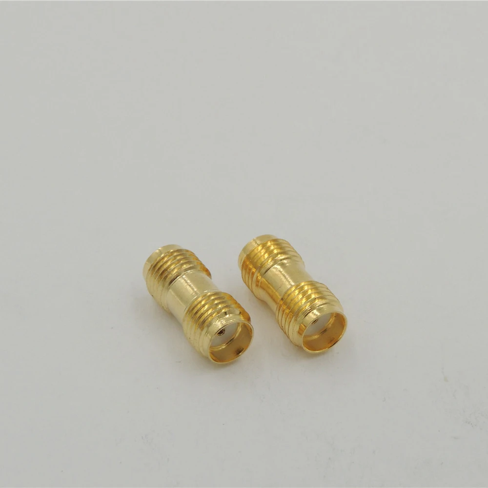 

100pcs/lot Gold SMA Female To SMA Female Jack Straight RF Coaxial Connector LMR Cable Adapter